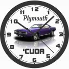 1970 PLYMOUTH CUDA WALL CLOCK-FREE USA SHIP!-Dodge-Ford-Chevrolet