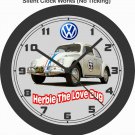 VOLKSWAGEN HERBIE THE LOVE BUG WALL CLOCK-Choose 1 of 2-Free USA Ship!