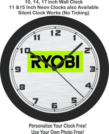RYOBI TOOLS WALL CLOCK-Free US Ship, Craftsman, Milwaukee