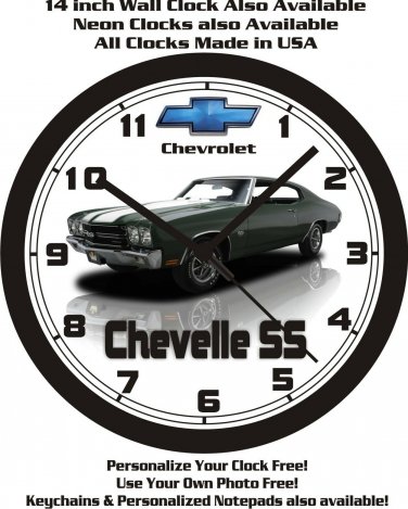 1970 CHEVROLET CHEVELLE SS WALL CLOCK-FREE USA SHIP!-Choose 1 of 2