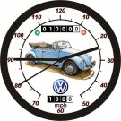 VOLKSWAGEN BEETLE CONVERTIBLE WALL CLOCK-FREE USA SHIP!