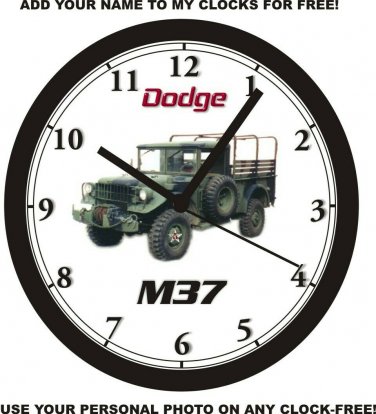 DODGE M37 WEAPONS CARRIER TRUCK WALL CLOCK-Free USA Ship