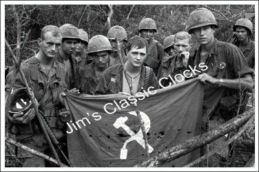 USA Soldiers Capture North Vietnamese Communist Black & White Poster-Free Ship