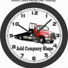 TOW TRUCK FLATBED WALL CLOCK-ADD COMPANY NAME FREE!-Choose 1 of 2