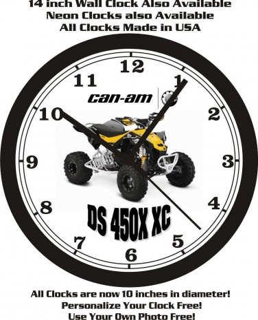 2014 CAN-AM DS 450X XC ATV WALL CLOCK-FREE USA SHIP!