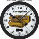 Caterpillar D4 Tractor Wall Clock-Free US Ship