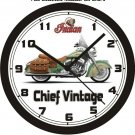 2015 INDIAN CHIEF VINTAGE MOTORCYCLE WALL CLOCK-FREE USA SHIP!