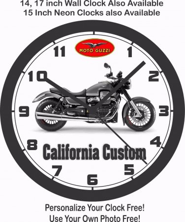 2016 MOTO GUZZI CALIFORNIA CUSTOM MOTORCYCLE WALL CLOCK-FREE USA SHIP