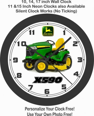 JOHN DEERE X590 LAWN TRACTOR WALL CLOCK-FREE US SHIP