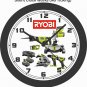 RYOBI POWER TOOLS WALL CLOCK-ADD COMPANY NAME FREE!