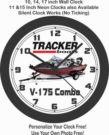 TRACKER BOATS V-175 COMBO WALL CLOCK-FREE USA SHIP, OTHER MODELS AVAILABLE!