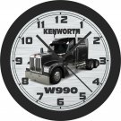 Kenworth W990 Semi-Truck Wall Clock-Add Business Name Free!
