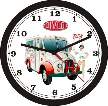 DIVCO CLASSIC MILK DELIVERY TRUCK WALL CLOCK-FREE USA SHIP!