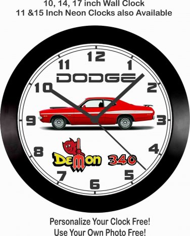 1971-1972 DODGE DEMON 340 WALL CLOCK-FREE USA SHIP!