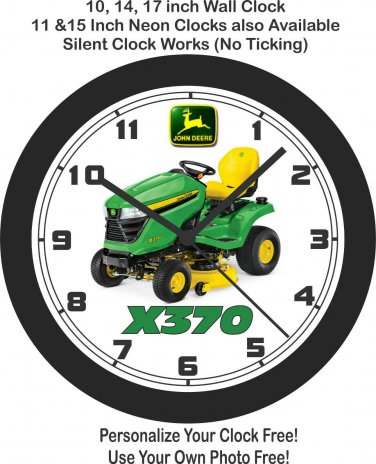 John Deere X370 lawn Tractor Wall Clock-Free US Ship