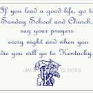 Kentucky Wildcats (If You Lead A Good Life) Full Color Print-UK