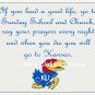 Kansas Jawhawks (If You Lead A Good Life) Full Color Print, Suitable For Framing