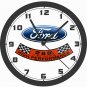 FORD 289ci HIGH PERFORMANCE LOGO WALL CLOCK-FREE USA SHIP