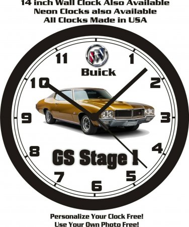 1970 BUICK GS STAGE 1 WALL CLOCK-FREE USA SHIP!