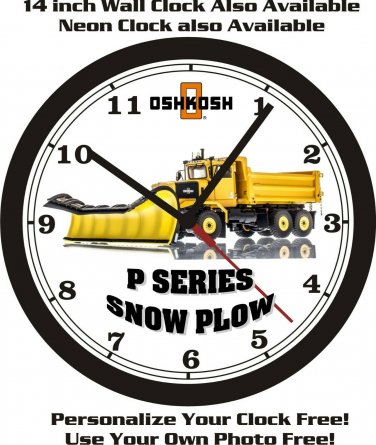 OSHKOSH P SERIES SNOW PLOW WALL CLOCK-FREE USA SHIP!