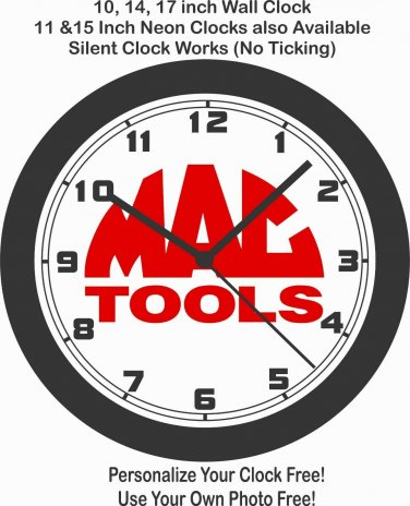 MAC TOOLS WALL CLOCK-FREE USA SHIP-Craftsman, Snap-On