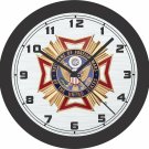 VETERANS OF FOREIGN WARS BADGE WALL CLOCK-FREE US SHIP, Army, Navy, Air Force