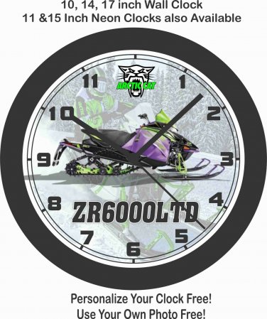 2019 ARCTIC CAT ZR6000LTD SNOWMOBILE WALL CLOCK-FREE USA SHIP