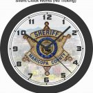PHOENIX MARICOPA COUNTY ARIZONA SHERIFF'S BADGE WALL CLOCK-FREE USA SHIP