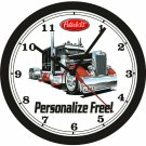PETERBILT SEMI-TRUCK WALL CLOCK-FREE US SHIP & PERSONALIZE FREE!