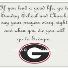 Georgia Bulldogs (If You Lead A Good Life) Full Color Print,Suitable For Framing