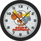 Rocky & Bullwinkle Cartoon Characters Wall Clock-Free US Ship