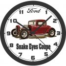 1932 FORD "SNAKE EYES" HOT ROD COUPE 10, 14 OR 17 INCH WALL CLOCK-FREE USA SHIP!