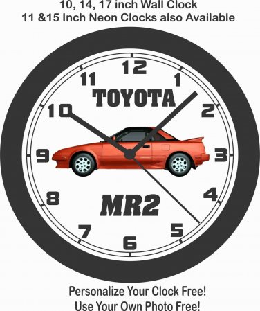 1989 TOYOTA MR2 WALL CLOCK-FREE USA SHIP!-Choose 1 of 2