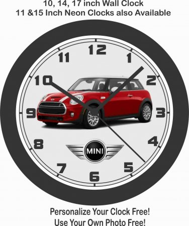 2015-2020 MINI COOPER WALL CLOCK-FREE USA SHIP-Other Colors Available