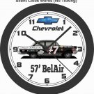 1957 CHEVROLET NALLEY CHEVY BELAIR STOCK CAR WALL CLOCK-FORD, DODGE, PLYMOUTH