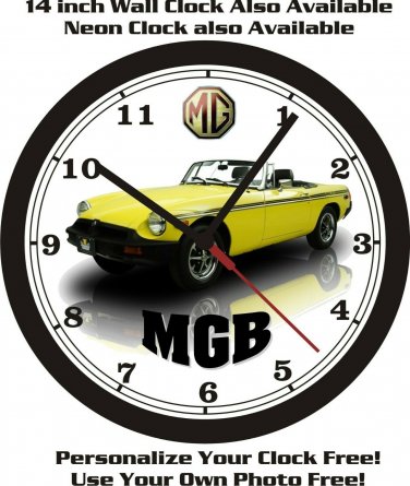 1980 MG MGB WALL CLOCK-FREE USA SHIP!-Triumph, BMW, Porsche