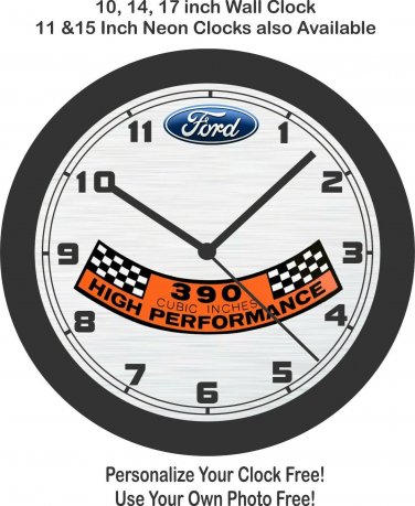 Ford, Mercury, Lincoln 390 High Performance Wall Clock-Free US Ship