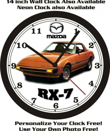 1980 MAZDA RX-7 WALL CLOCK-FREE USA SHIP