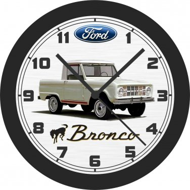 1966 Ford (White) Bronco Wall Clock-Free US Ship!