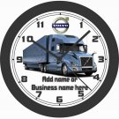 VOLVO SEMI-TRUCK WALL CLOCK-ADD NAME OR BUSINESS NAME FOR FREE!