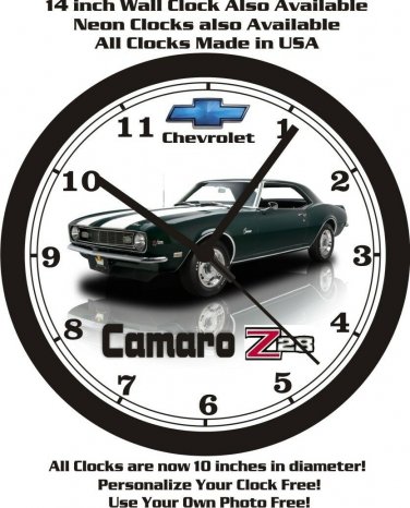 1968 CHEVROLET CAMARO Z28 WALL CLOCK-FREE USA SHIP