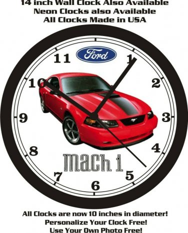2003 FORD MUSTANG MACH 1 WALL CLOCK-FREE USA SHIP-Other colors available