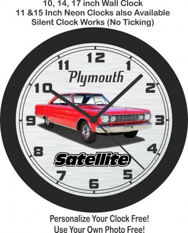 1966 Plymouth Satellite Wall Clock-Free US Ship