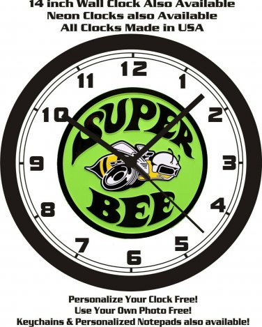 DODGE-PLYMOUTH SUPERBEE LOGO WALL CLOCK-FREE USA SHIP!