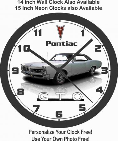 1966 PONTIAC GTO WALL CLOCK-FREE USA SHIP!