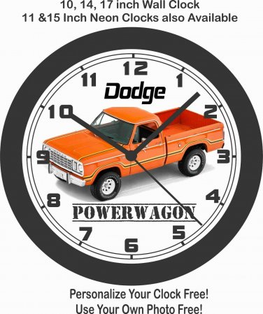 1978 DODGE POWERWAGON WALL CLOCK-Bronco, Blazer, Ram