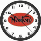 NORTON CLASSIC MOTORCYCLE LOGO WALL CLOCK-NEW!-Free USA Ship