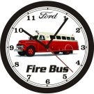 1951 FORD FIRE BUS WALL CLOCK-FREE USA SHIP!