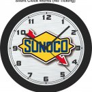 Sunoco Vintage Racing Gasoline Sign Wall Clock-Free US Ship