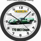 1967 LOLA T70 MK3 COUPE RACE CAR WALL CLOCK-PORSCHE, BMW-FREE USA SHIP